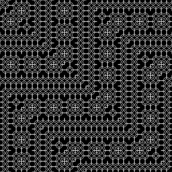 Ontwerp Naadloze Monochroom Geometrische Patroon Abstracte Zigzag Achtergrond Vector Kunst — Stockvector