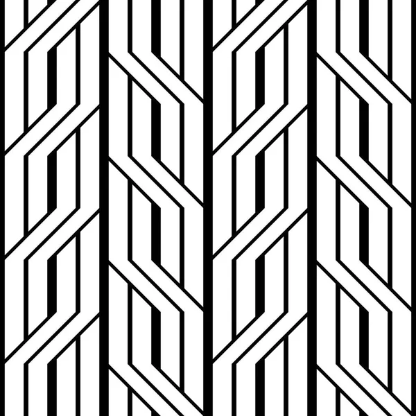 Diseña Patrón Zigzag Monocromo Sin Costuras Fondo Abstracto Arte Vectorial — Vector de stock