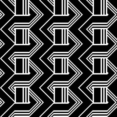 Tasarım Dikişsiz tek renkli zikzak desen. Arka plan. Vektör sanat