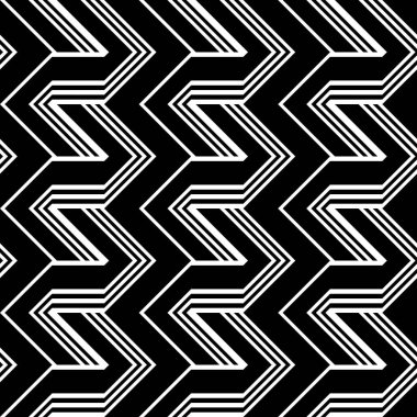 Tasarım Dikişsiz tek renkli zikzak desen. Arka plan. Vektör sanat