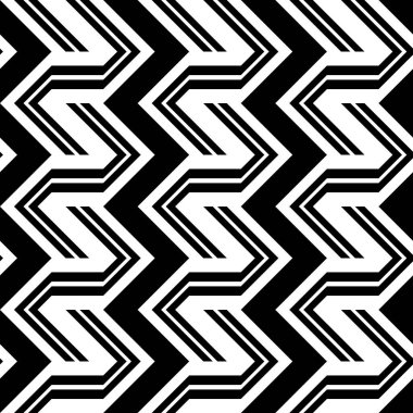 Tasarım Dikişsiz tek renkli zikzak desen. Arka plan. Vektör sanat