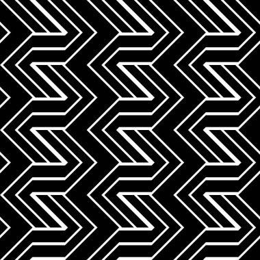 Tasarım Dikişsiz tek renkli zikzak desen. Arka plan. Vektör sanat