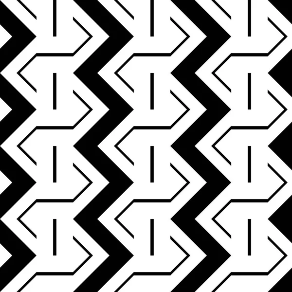 Diseña Patrón Zigzag Monocromo Sin Costuras Fondo Rayado Abstracto Arte — Archivo Imágenes Vectoriales