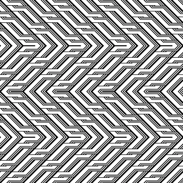 Design Senza Soluzione Continuità Modello Zig Zag Monocromatico Sfondo Astratto — Vettoriale Stock