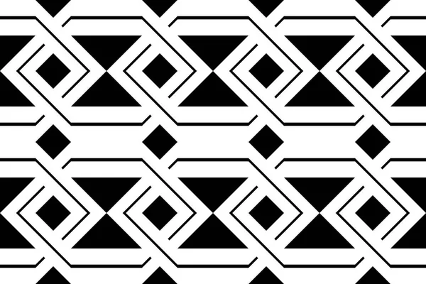 Дизайн Бесшовный Монохромный Геометрический Узор Абстрактный Фон Векторное Искусство — стоковый вектор