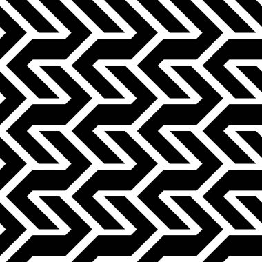 Tasarım Dikişsiz tek renkli zikzak desen. Arka plan. Vektör sanat