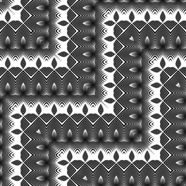 Tasarım Dikişsiz tek renkli zikzak desen. Dekoratif arka plan. Vektör sanat. Hiçbir gradyan