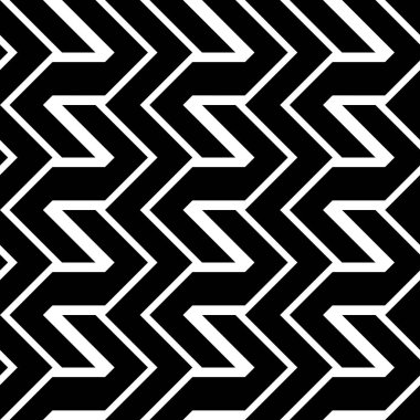 Tasarım Dikişsiz tek renkli zikzak desen. Arka plan. Vektör sanat