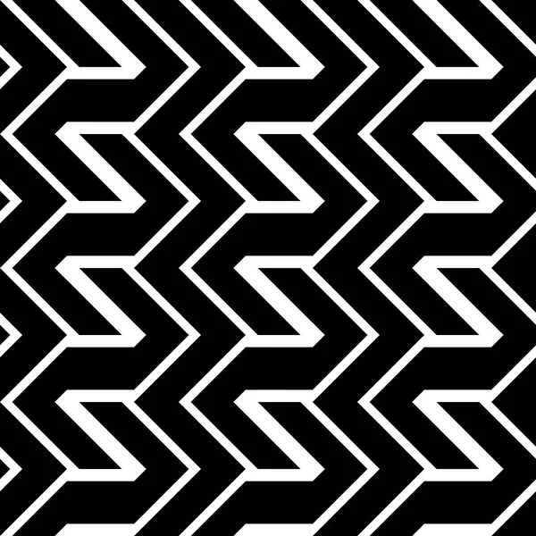 Diseña Patrón Zigzag Monocromo Sin Costuras Fondo Abstracto Arte Vectorial — Archivo Imágenes Vectoriales