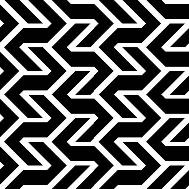 Tasarım Dikişsiz tek renkli zikzak desen. Arka plan. Vektör sanat