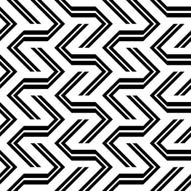 Tasarım Dikişsiz tek renkli zikzak desen. Arka plan. Vektör sanat