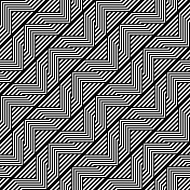 Tasarım Dikişsiz tek renkli zikzak desen. Arka plan. Vektör sanat