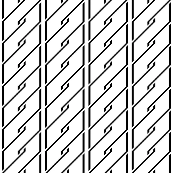 Diseña Patrón Zigzag Monocromo Sin Costuras Fondo Rayado Abstracto Arte — Vector de stock