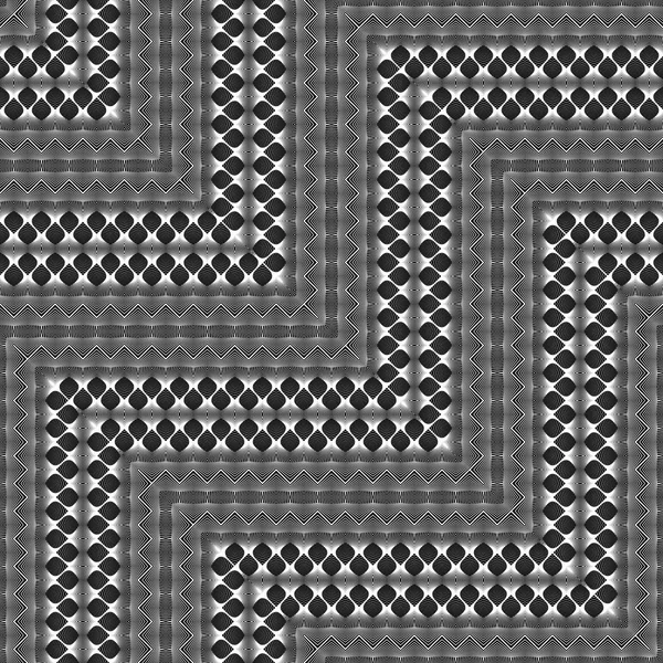 Ontwerp Naadloze Monochroom Zigzag Patroon Abstracte Illusie Achtergrond Vector Kunst — Stockvector