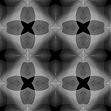 Tasarım seamless tek renkli decotative modeli. Soyut kılavuz arka plan. Vektör sanat. Hiçbir gradyan