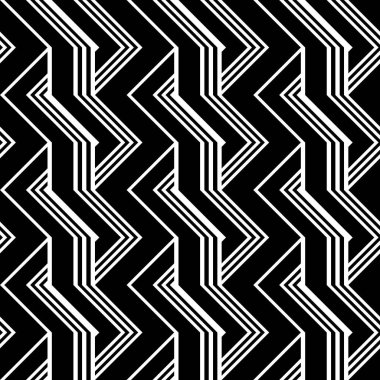 Tasarım Dikişsiz tek renkli zikzak desen. Arka plan. Vektör sanat