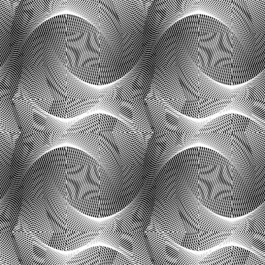 Tasarım Dikişsiz tek renkli sallanan desen. Dekoratif çizgili arka plan. Vektör sanat. Hiçbir gradyan