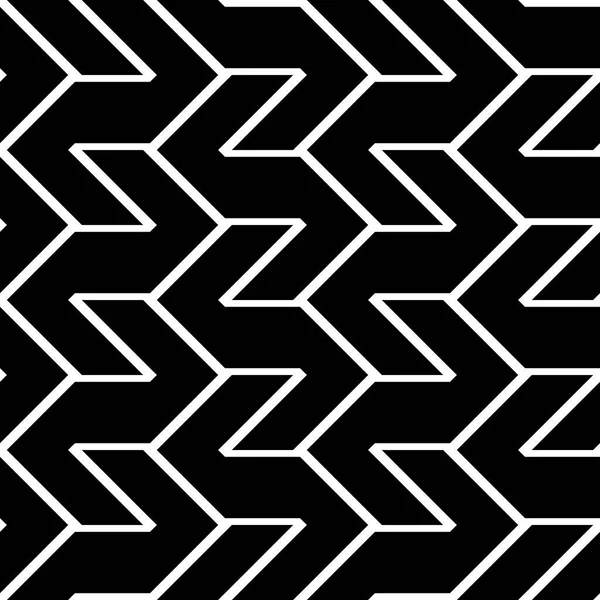 Diseña Patrón Zigzag Monocromo Sin Costuras Fondo Abstracto Arte Vectorial — Archivo Imágenes Vectoriales