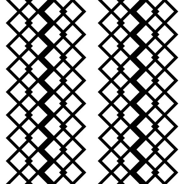 Design Senza Soluzione Continuità Modello Griglia Monocromatica Sfondo Astratto Arte — Vettoriale Stock