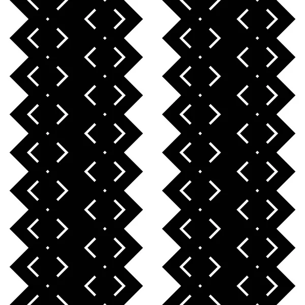 Ontwerp Naadloze Monochroom Zigzag Patroon Abstracte Achtergrond Vector Kunst — Stockvector