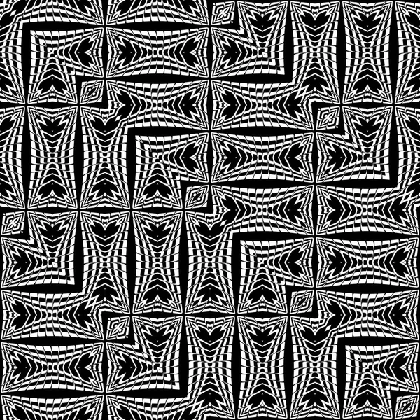 Conception Sans Couture Motif Zigzag Monochrome Fond Décoratif Abstrait Art — Image vectorielle