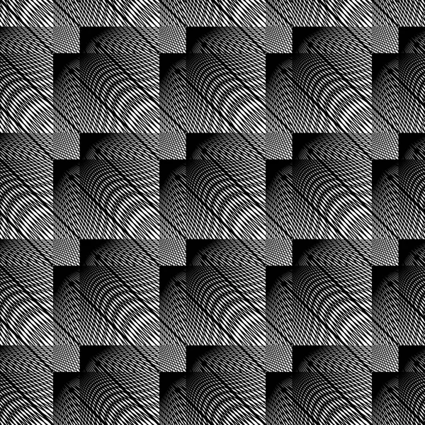 Tasarım Dikişsiz tek renkli geometrik desen. Soyut yanılsama arka plan. Vektör sanat. Hiçbir gradyan