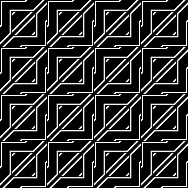 Diseño Inconsútil Patrón Geométrico Monocromo Fondo Abstracto Arte Vectorial — Archivo Imágenes Vectoriales