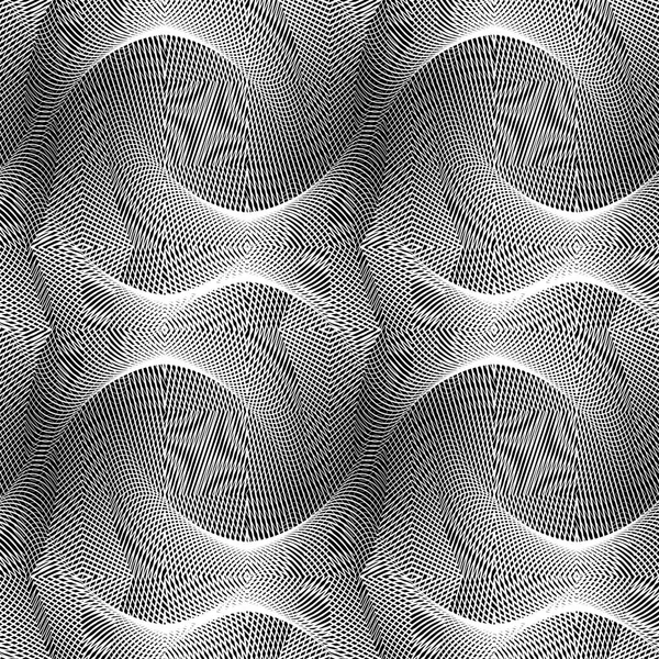 Tasarım Dikişsiz tek renkli sallanan desen. Dekoratif çizgili arka plan. Vektör sanat. Hiçbir gradyan