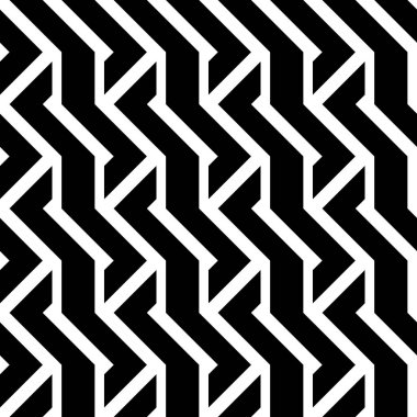 Tasarım Dikişsiz tek renkli zikzak desen. Arka plan. Vektör sanat