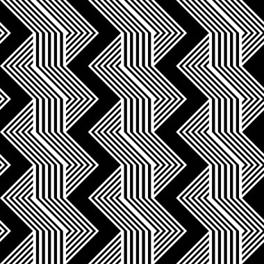 Tasarım Dikişsiz tek renkli zikzak desen. Arka plan. Vektör sanat