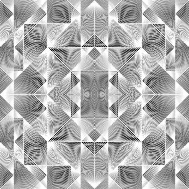 Tasarım Dikişsiz tek renkli geometrik desen. Soyut yanılsama arka plan. Vektör sanat. Hiçbir gradyan