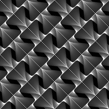 Tasarım Dikişsiz tek renkli geometrik desen. Özet satırları arka plan dokulu. Vektör sanat. Hiçbir gradyan