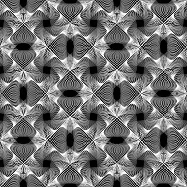 Tasarım Dikişsiz tek renkli geometrik desen. Dekoratif arka plan. Vektör sanat. Hiçbir gradyan
