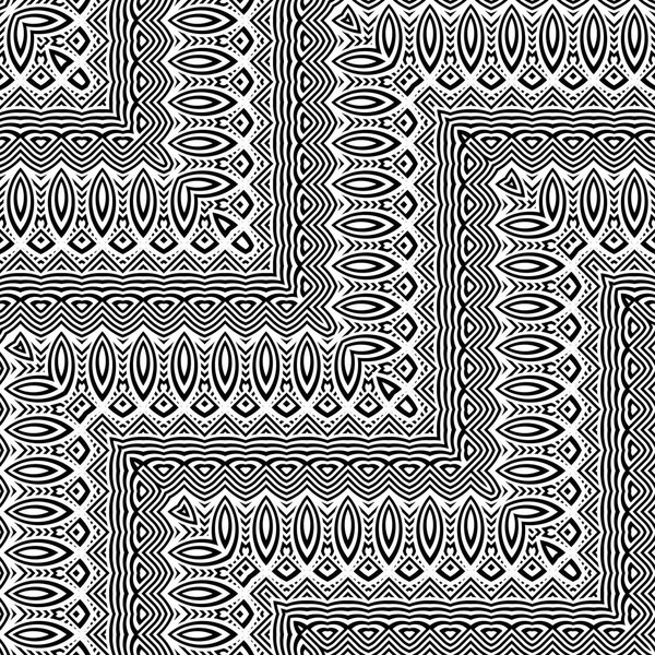 Diseña Patrón Zigzag Monocromo Sin Costuras Fondo Decorativo Abstracto Arte — Archivo Imágenes Vectoriales
