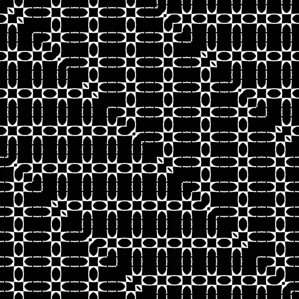 デザイン シームレスな白黒格子パターン ジグザグの抽象的な背景 ベクター アートです グラデーションなし — ストックベクタ