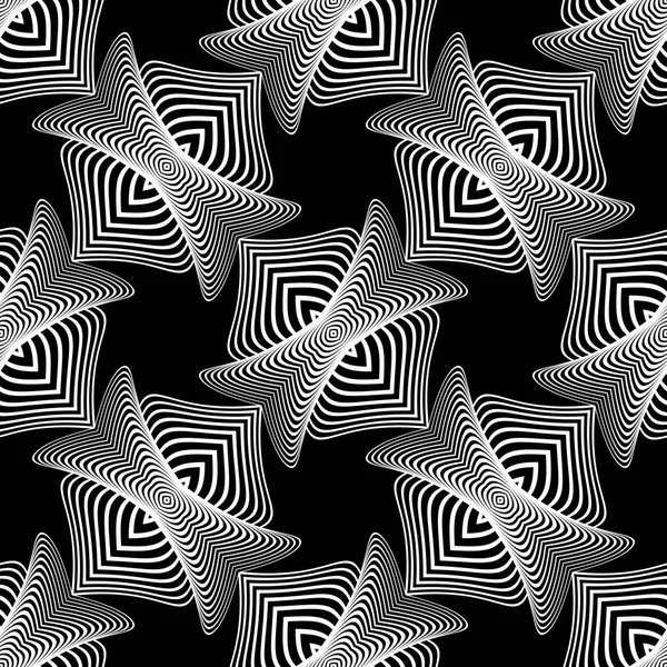 Design Seamless Monochrome Decorative Pattern Abstract Lines Textured Background Vector — Stock Vector