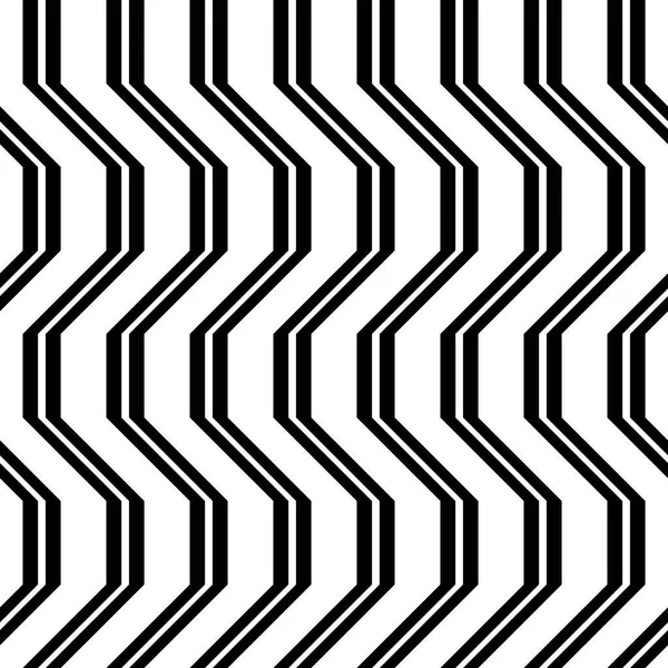 Ontwerp Naadloze Monochroom Zigzag Patroon Abstracte Achtergrond Vector Kunst — Stockvector