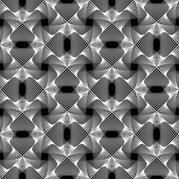 Design Motif Géométrique Monochrome Sans Couture Fond Décoratif Abstrait Art — Image vectorielle