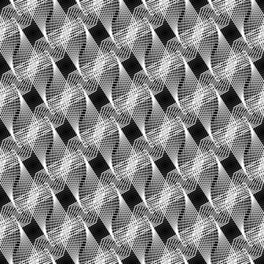 Tasarım Dikişsiz tek renkli geometrik desen. Özet satırları arka plan dokulu. Vektör sanat. Hiçbir gradyan