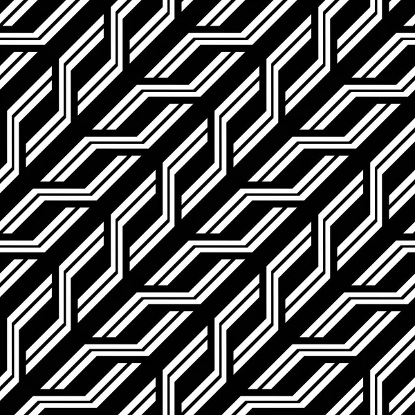 Design Senza Soluzione Continuità Modello Zig Zag Monocromatico Sfondo Astratto — Vettoriale Stock