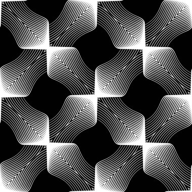 Kusursuz tek renkli dekoratif desen tasarla. Soyut çizgiler dokulu arkaplan. Vektör sanatı. Eğim yok