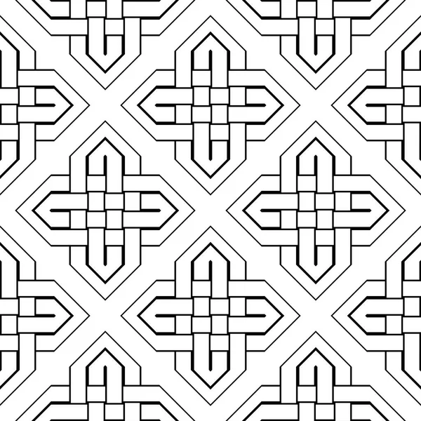 Design Motif Géométrique Monochrome Sans Couture Fond Abstrait Art Vectoriel — Image vectorielle