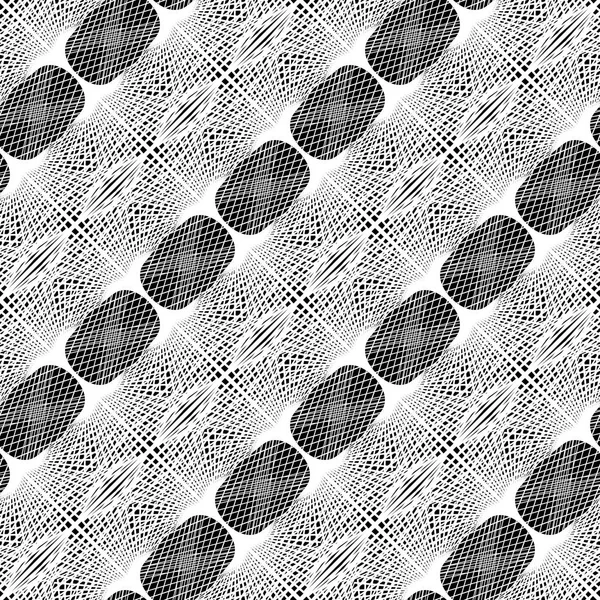 Diseña Patrón Encaje Monocromo Sin Costuras Fondo Decorativo Abstracto Arte — Vector de stock