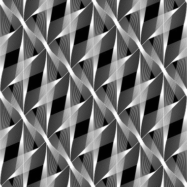 Tasarım Dikişsiz tek renkli geometrik desen. Özet satırları arka plan dokulu. Vektör sanat. Hiçbir gradyan