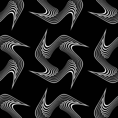 Tasarım sorunsuz tek renkli girdap deseni. Özet satırları arka plan dokulu. Vektör sanat. Hiçbir gradyan