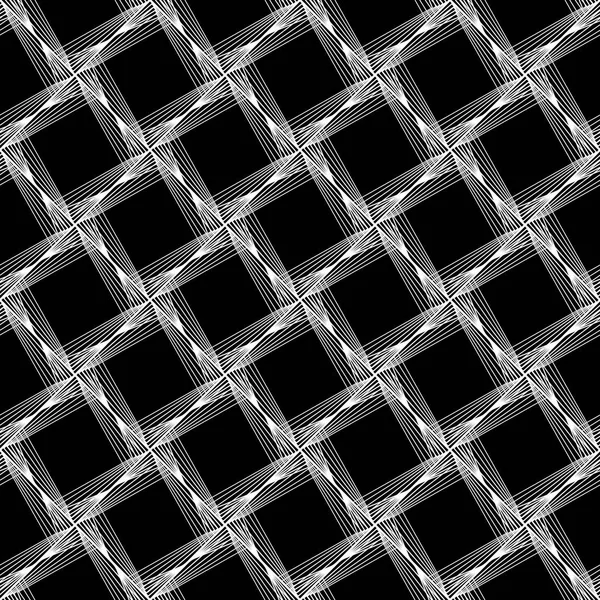 デザイン シームレスな白黒幾何学模様 抽象的な線はテクスチャ背景です ベクター アートです グラデーションなし — ストックベクタ