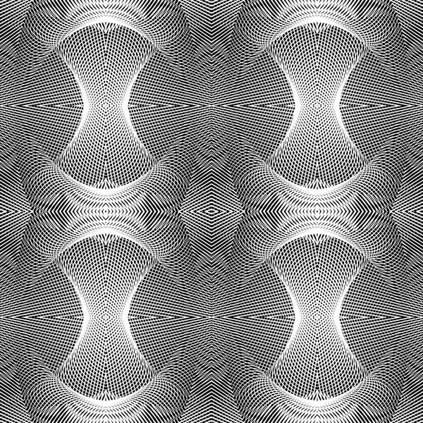 Design Motif Monochrome Sans Couture Grille Abstraite Fond Texturé Art — Image vectorielle