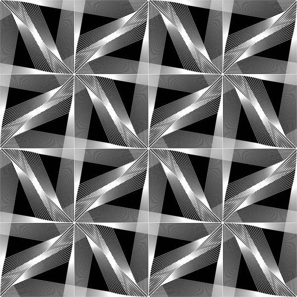 Design Senza Soluzione Continuità Modello Triangolo Monocromatico Linee Astratte Sfondo — Vettoriale Stock