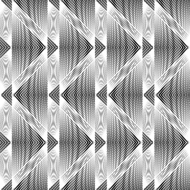 Tasarım Dikişsiz tek renkli geometrik desen. Soyut yanılsama arka plan. Vektör sanat. Hiçbir gradyan