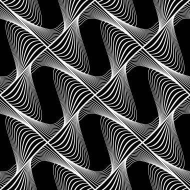 Tasarım Dikişsiz tek renkli sallanan desen. Özet satırları arka plan dokulu. Vektör sanat. Hiçbir gradyan